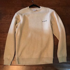 Columbia sweatshirt. Cream/Tan. Small
